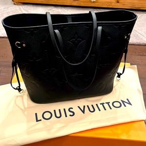 M45685 Louis Vuitton Neverfull MM Black Monogram Empreinte